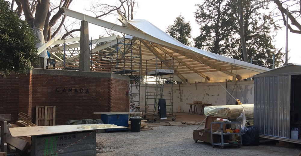 Canada Pavilion in Venice restoration, Spring 2017.