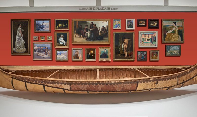 Salon wall in the Canadian and Indigenous Galleries at the National Gallery of Canada.