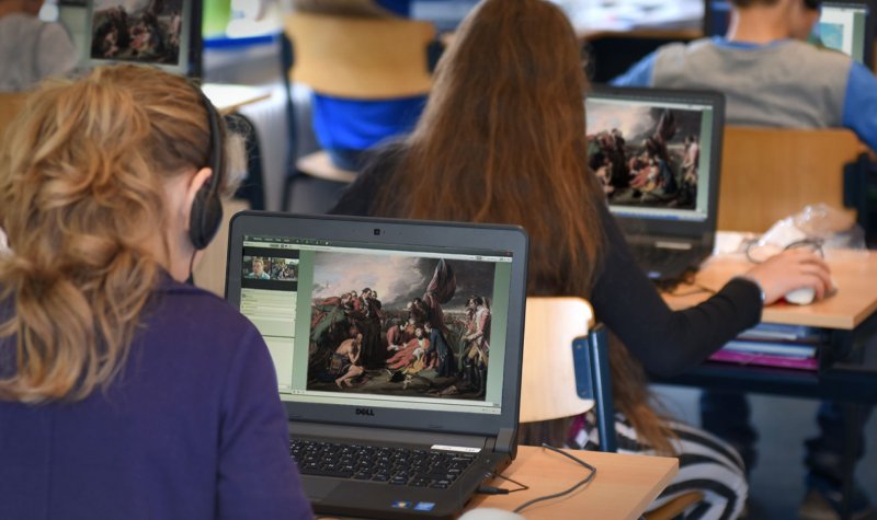 View of Death of Wolfe on a computer screen.