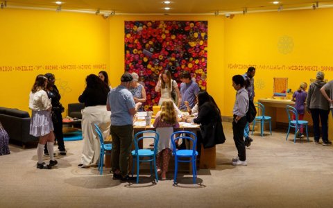 Visitors crafting in the Inspiration Space.