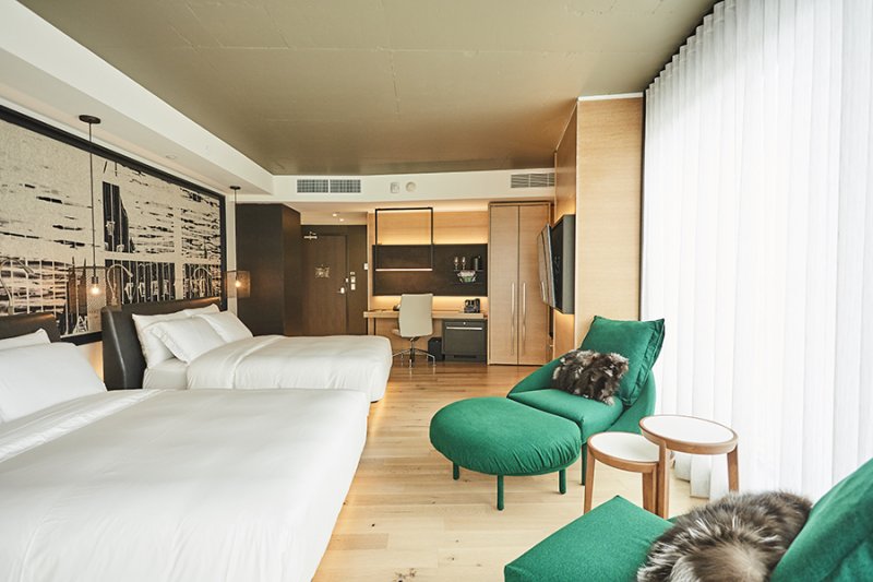 A bedroom at the Le Germain Hotel Ottawa