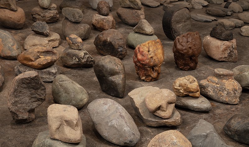 Sylvia Safdie, Heads (detail), 1993–2021. Stone, steel, bronze, wax