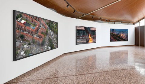 Installation view of STAN DOUGLAS, 2011 ≠ 1848, at Magazzini del Sale No. 5, April 2022